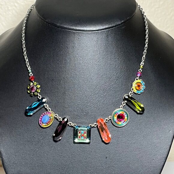 Firefly La Dolce Vita Necklace With Swarovski Crystals & Czech Glass Beads Multi - Picture 2 of 11